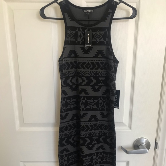 Racerback Bodycon-like Aztec Dress - Picture 1 of 4
